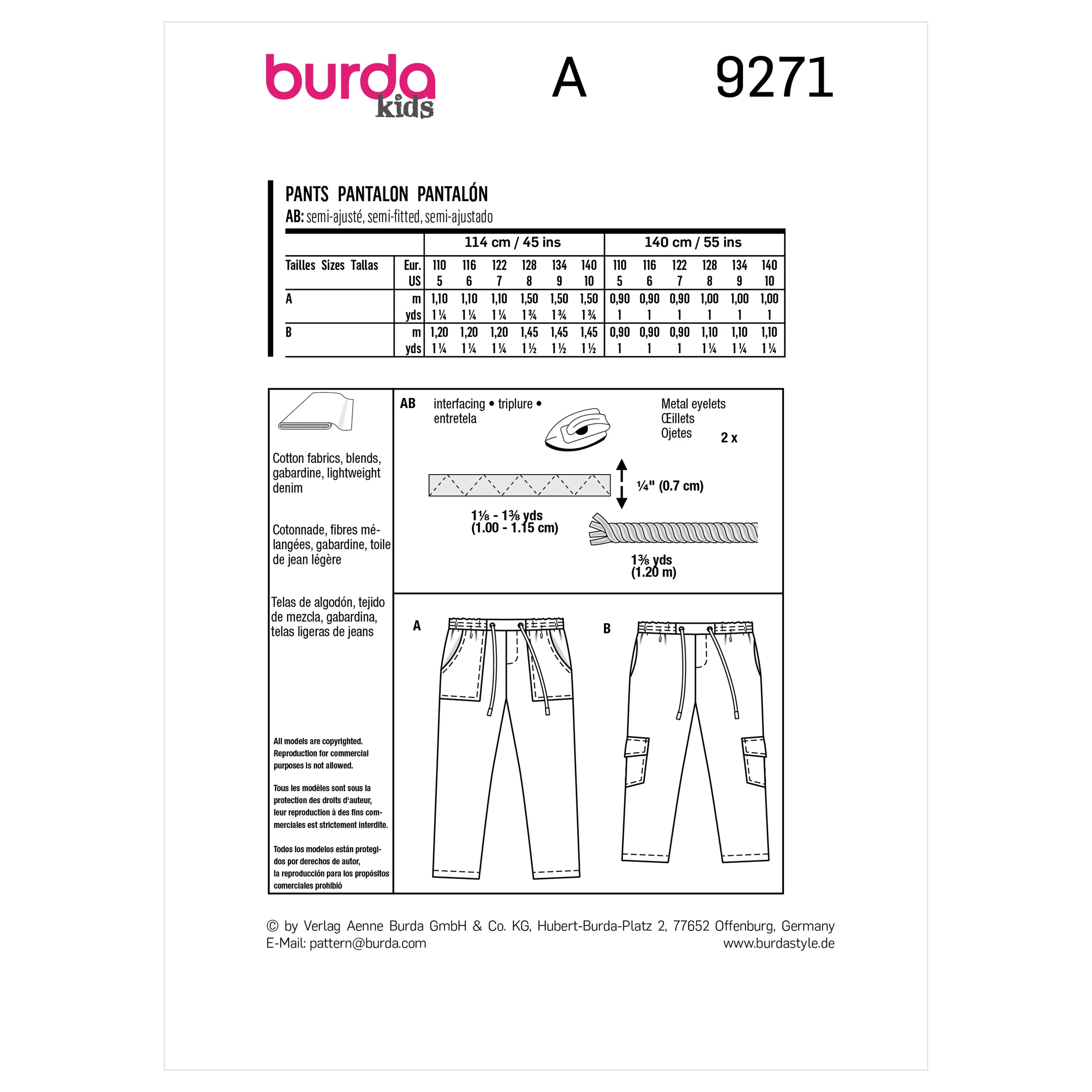 burda-9271-children-s-slip-on-trousers-and-pants-with-elastic-and-patch