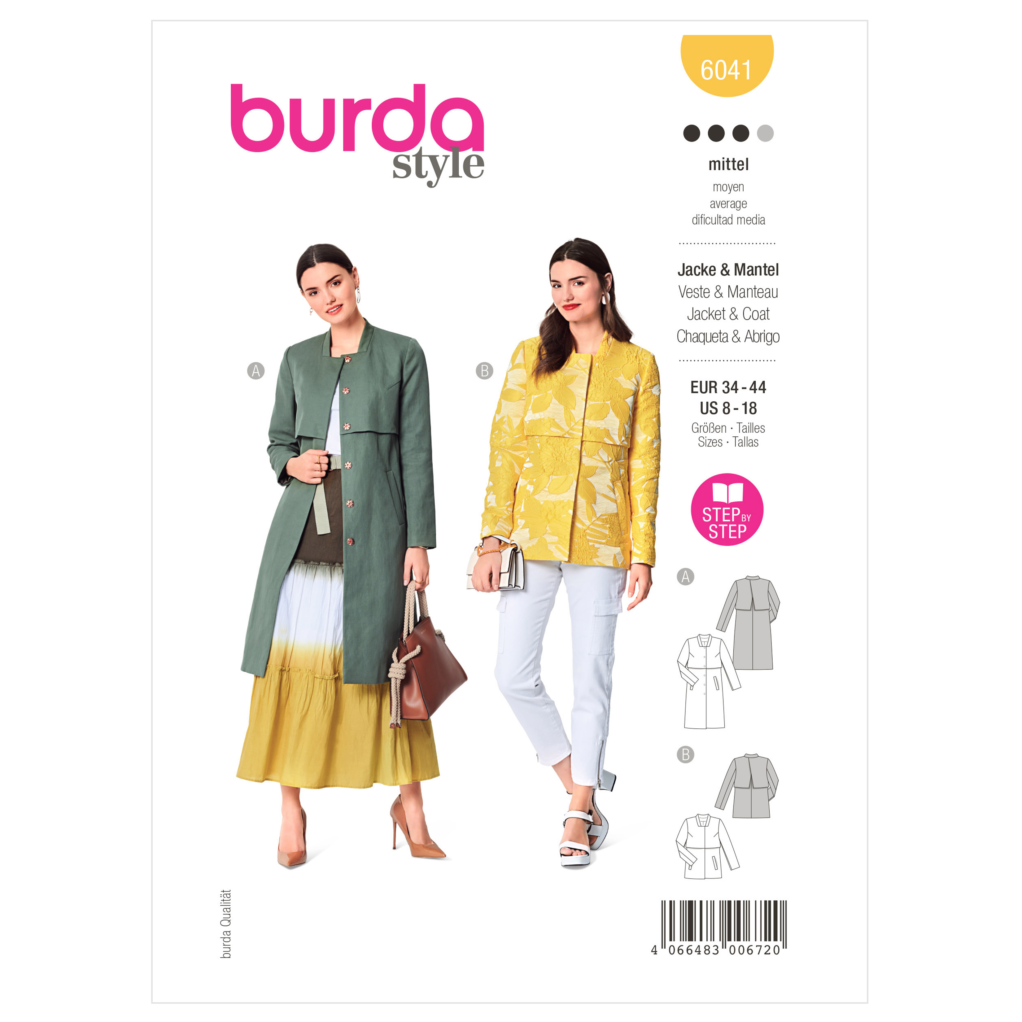 Burda 6041 Misses' Coat and Jacket