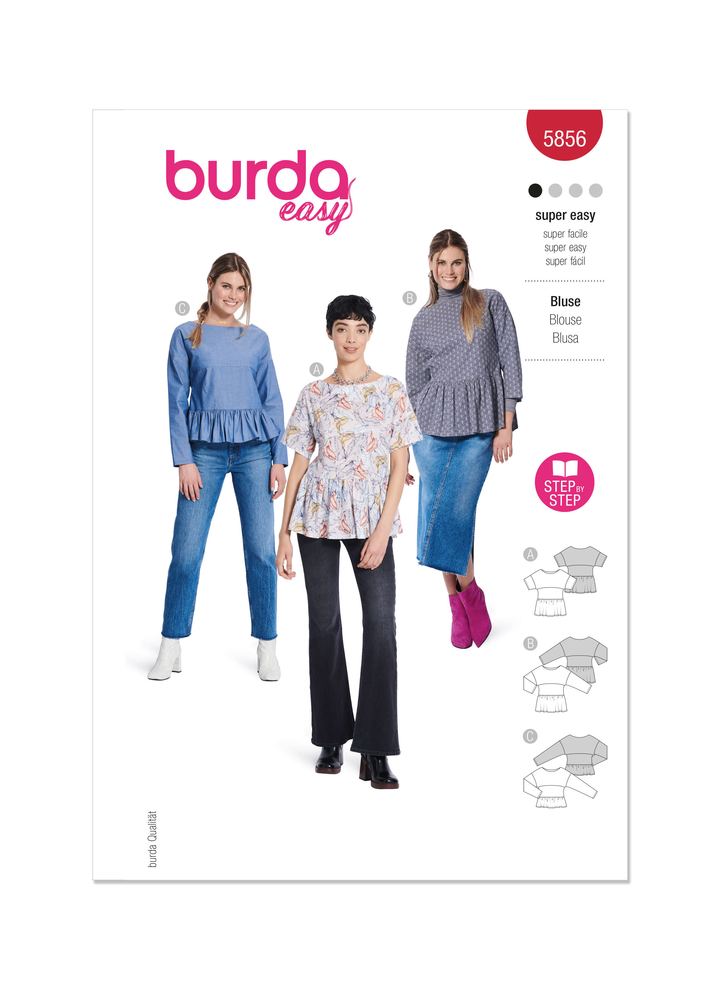 BURDA 5850 MISSES LEGGINGS Sewing Pattern Sizes 8 - 18 Skill: VERY EASY