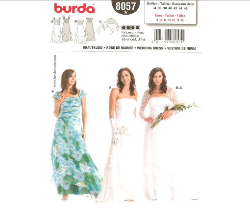 burda wedding dress