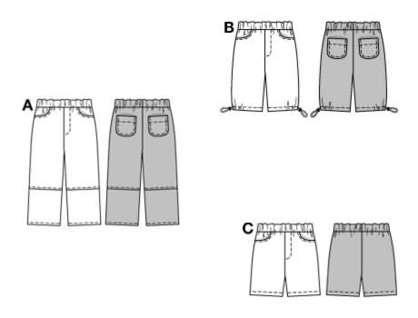 Burda Children's Easy patrón de costura 9793-Pantalones Pantalones Y Shorts 