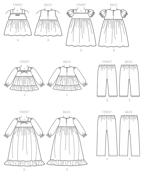 Butterick 6277 Children's/Girls' Top, Dress, Gown and Pants
