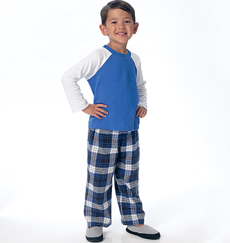 Butterick 6278 Fast & Easy Boys Pajamas Tops Pants Shorts Sewing Pattern  6-7-8 