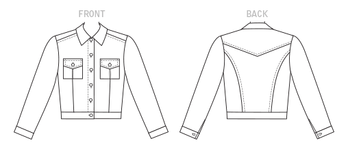 Butterick 6390 Misses' Button-Down Jacket with Bust Pockets