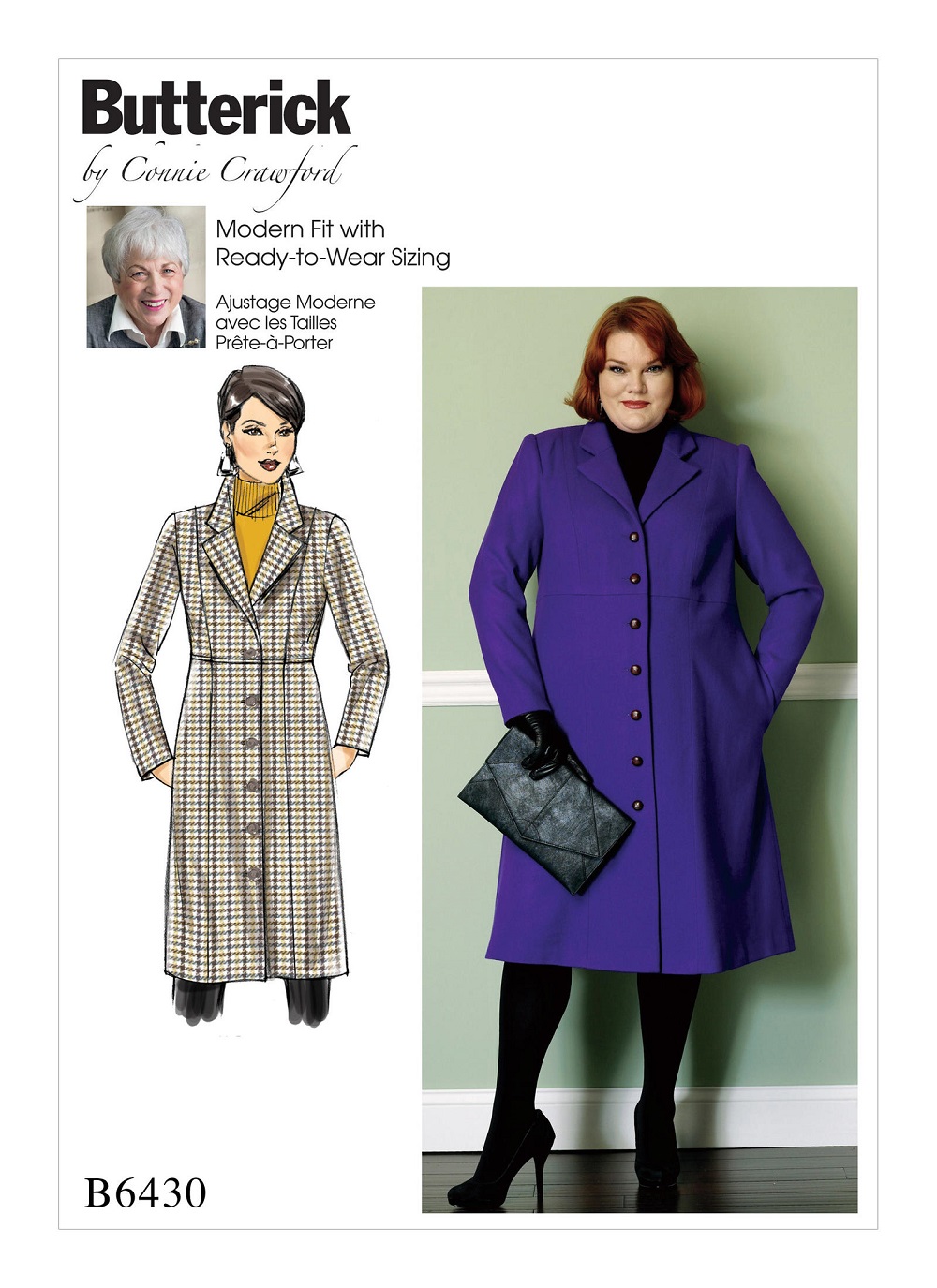 BUTTERICK Femme sewing pattern 6430 taille empire manteau avec... Gratuit UK p&p