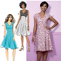 Butterick Misses' Fit-and-Flare, Empire-Waist Dresses 6448 pattern