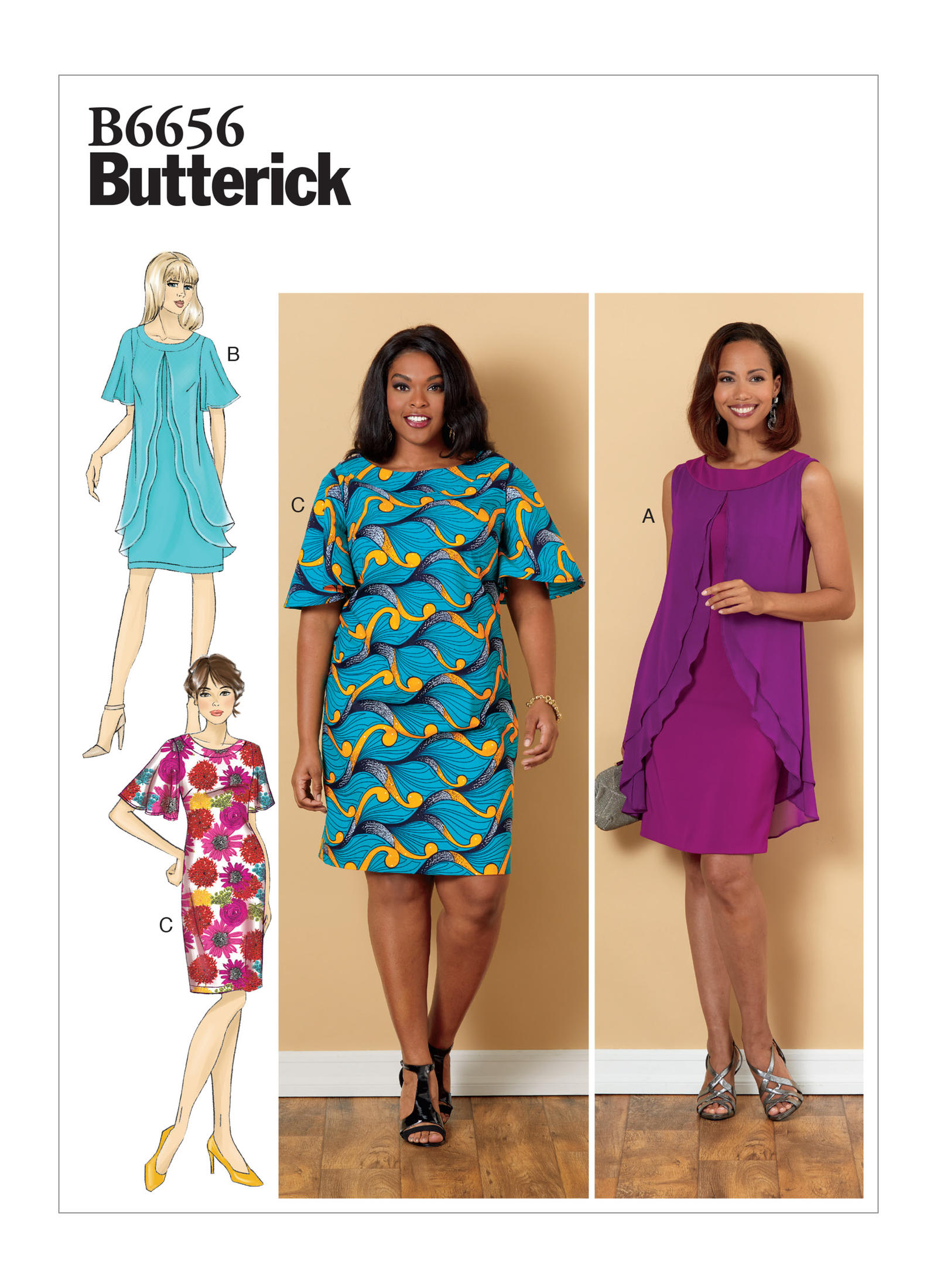 Butterick 6656 Misses'/Misses' Petite/Women's/Women's Petite Dress