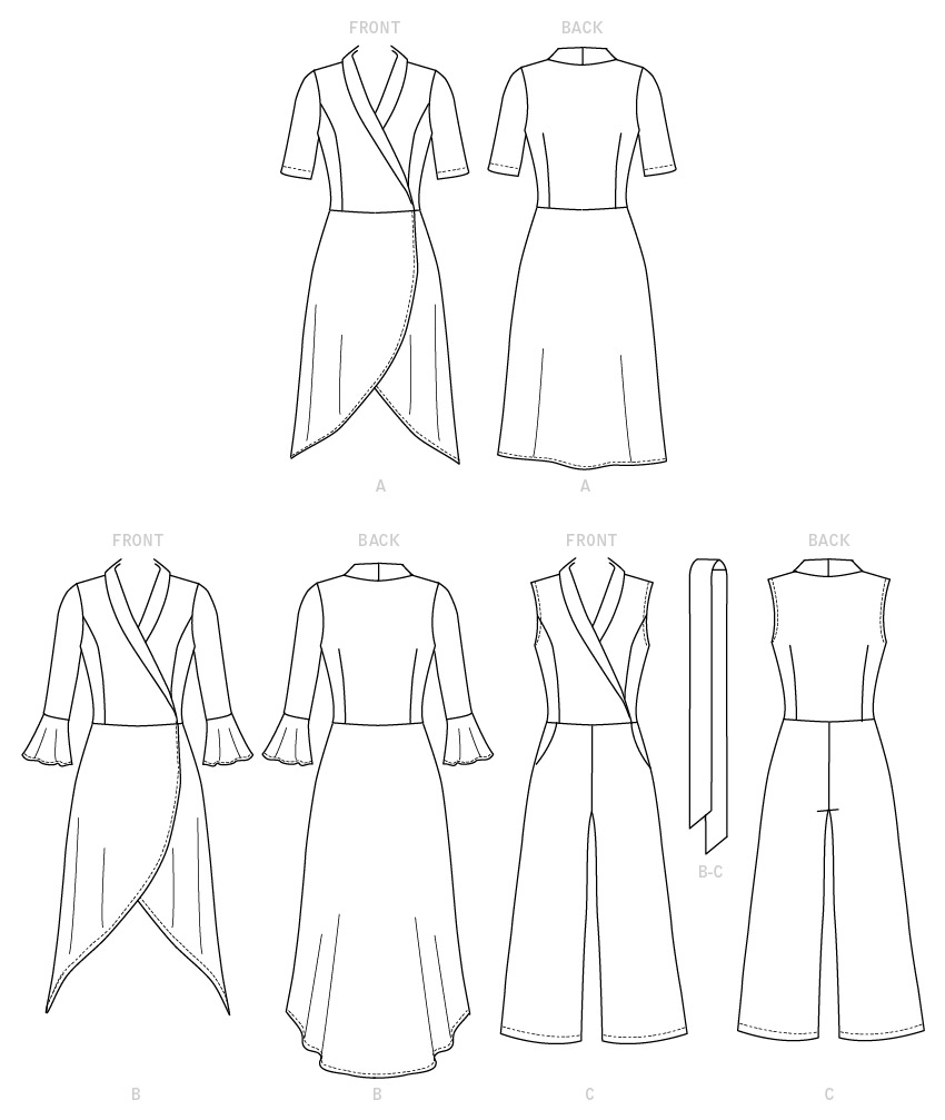 Butterick 6658 Misses' Dress, Jumpsuit and Sash