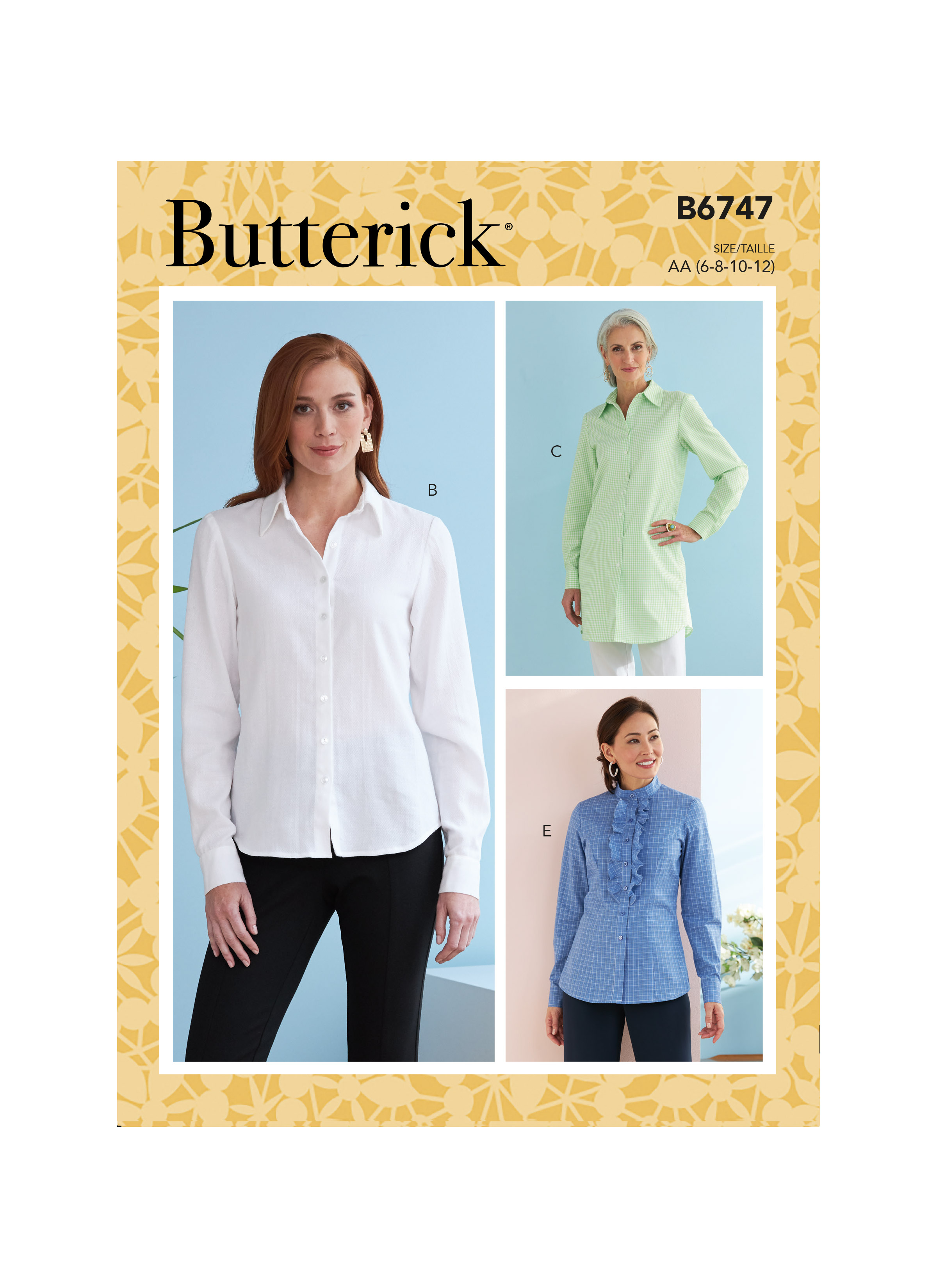 Butterick 6747 Misses' Shirts