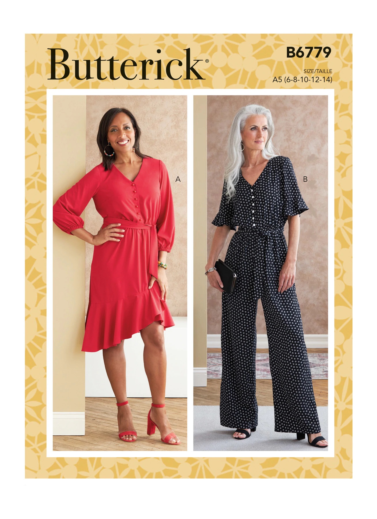 Butterick 6779 Misses Dress Jumpsuit And Sash