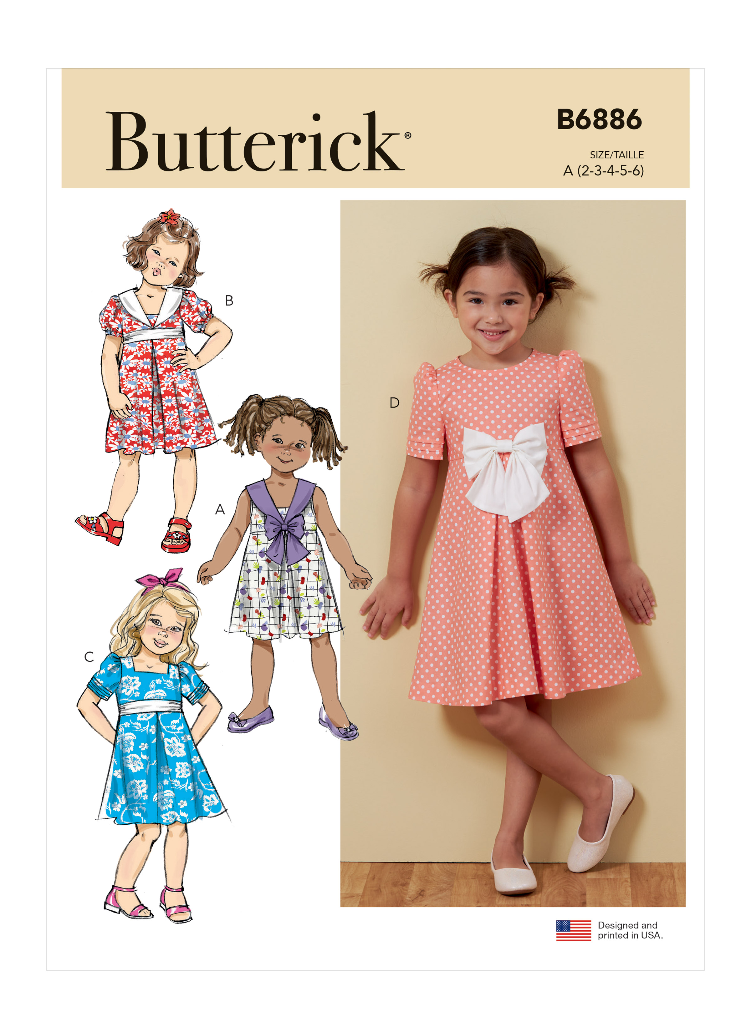 Butterick 6886 Children's Dress