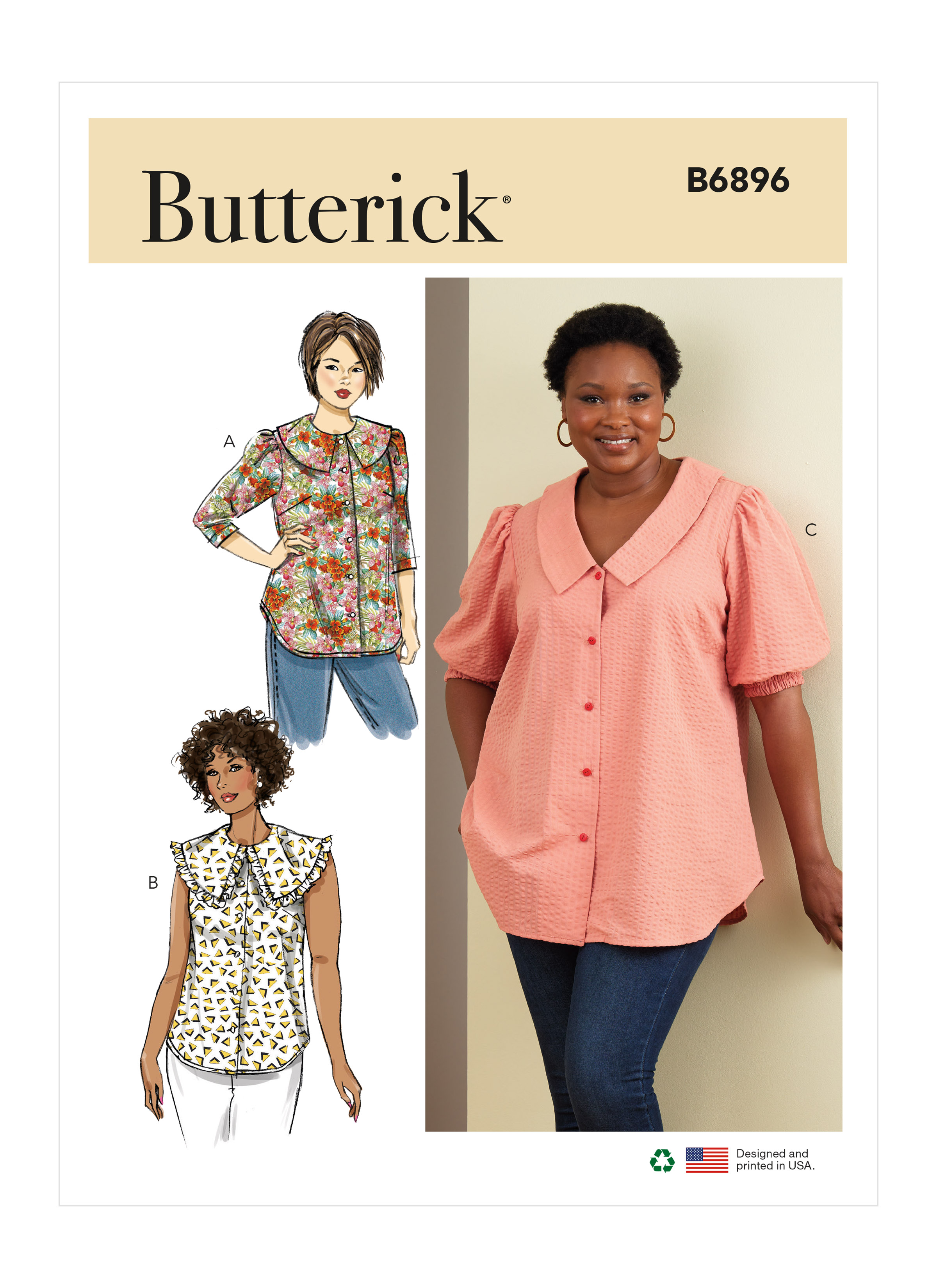 Butterick 6896 Women's Top