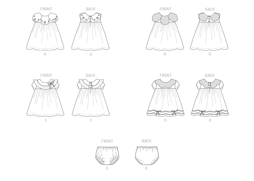 Butterick Sewing Pattern 3948 Baby/Infant Dress, Panties, Bonnet, Slip –  grammasbestbynancy