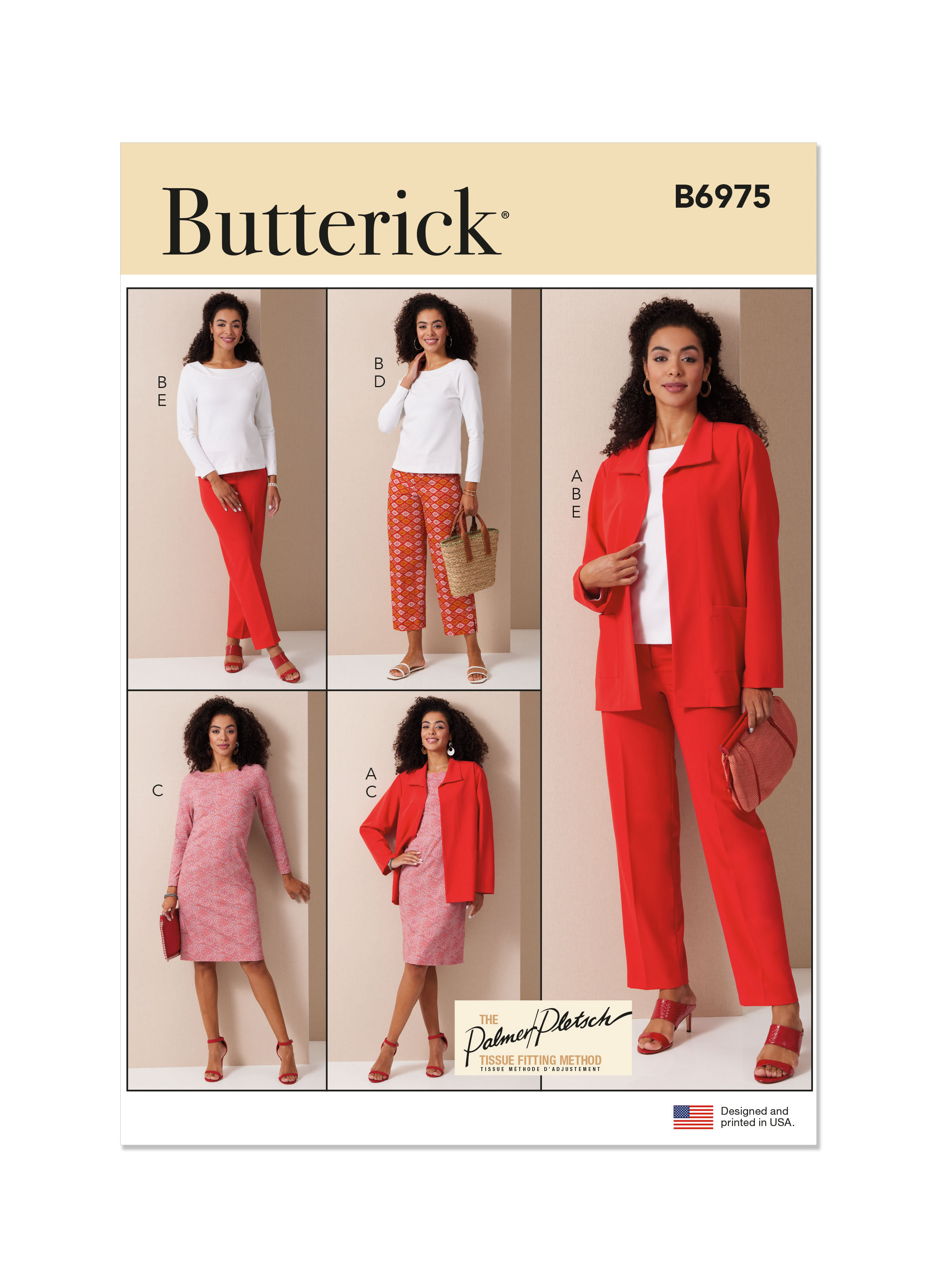 Butterick 6975 Misses' Jacket, Knit Top And Dress, And Pants By Palmer ...