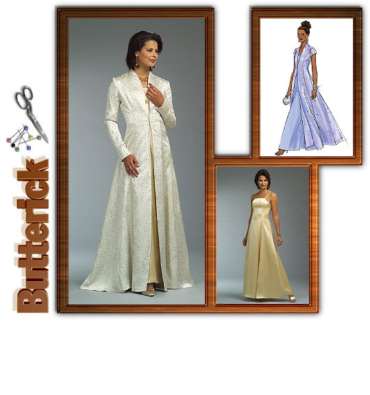 Butterick 4732 formal  dress  and coat 