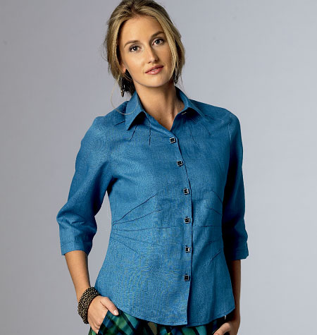 Butterick 6841 Unisex Button-Down Shirts