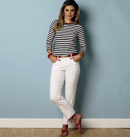 NEW Butterick 6061 Five Lengths Jeans Style Shorts Capris Pants Pattern 6-14 