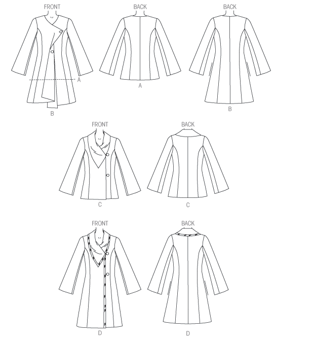 Butterick 6140 Misses' Jacket and Coat