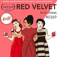 Cake Patterns Red Velvet Dress Digital Pattern