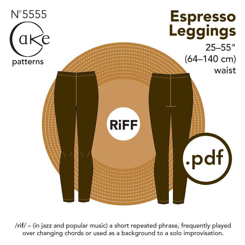 Cake patterns 5555 Espresso Leggings