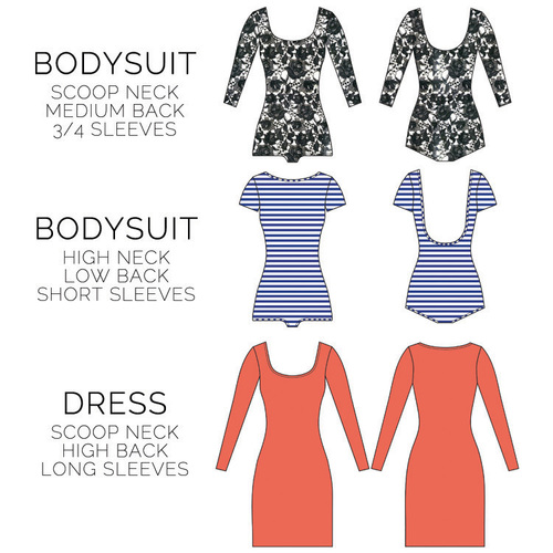 Closet Core Patterns Nettie Body Suit & Dress