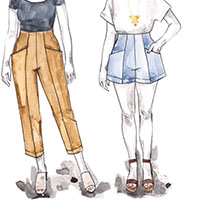 Pietra Pants and Shorts pattern