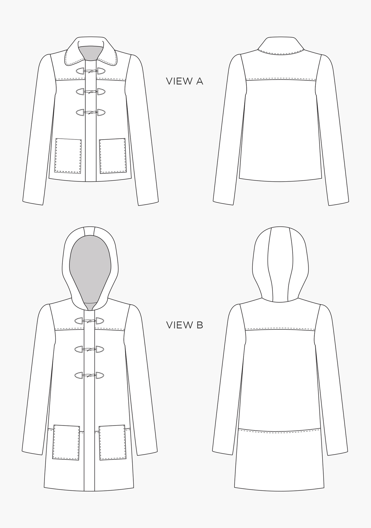 8+ Designs Childrens Duffle Coat Sewing Pattern - CallynNehan