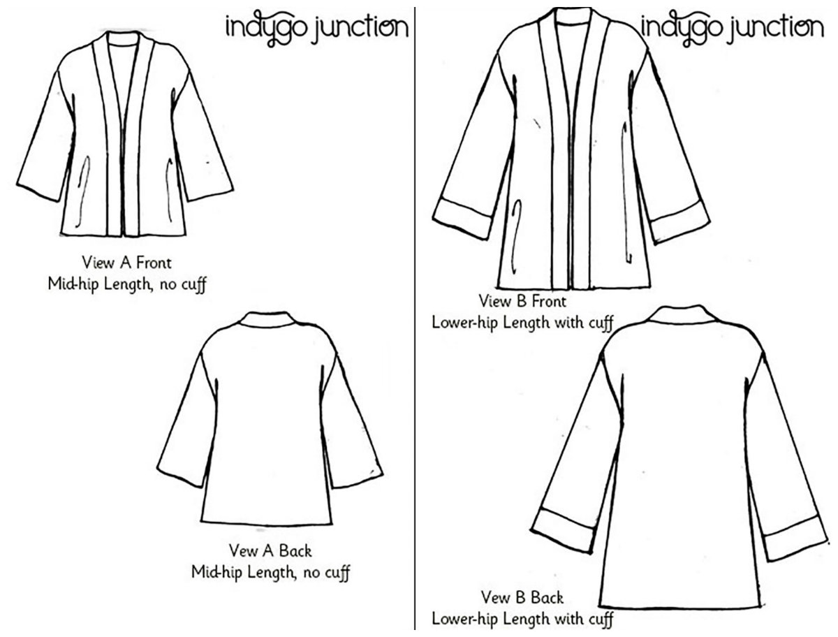 Indygo Junction Contemporary Kimono Sewing Pattern - Girl Charlee