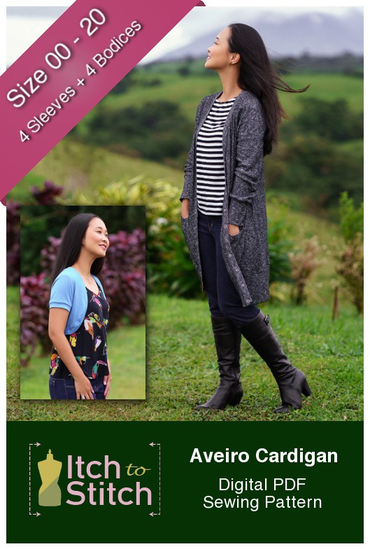 Aveiro Cardigan Digital Sewing Pattern (PDF)