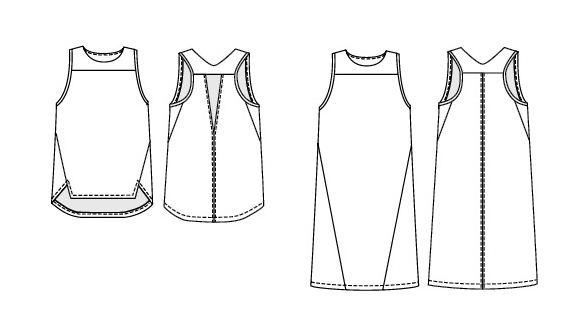 Sewing Pattern Jalie 3902 - NIKITA Workout Tank and Swing Dress