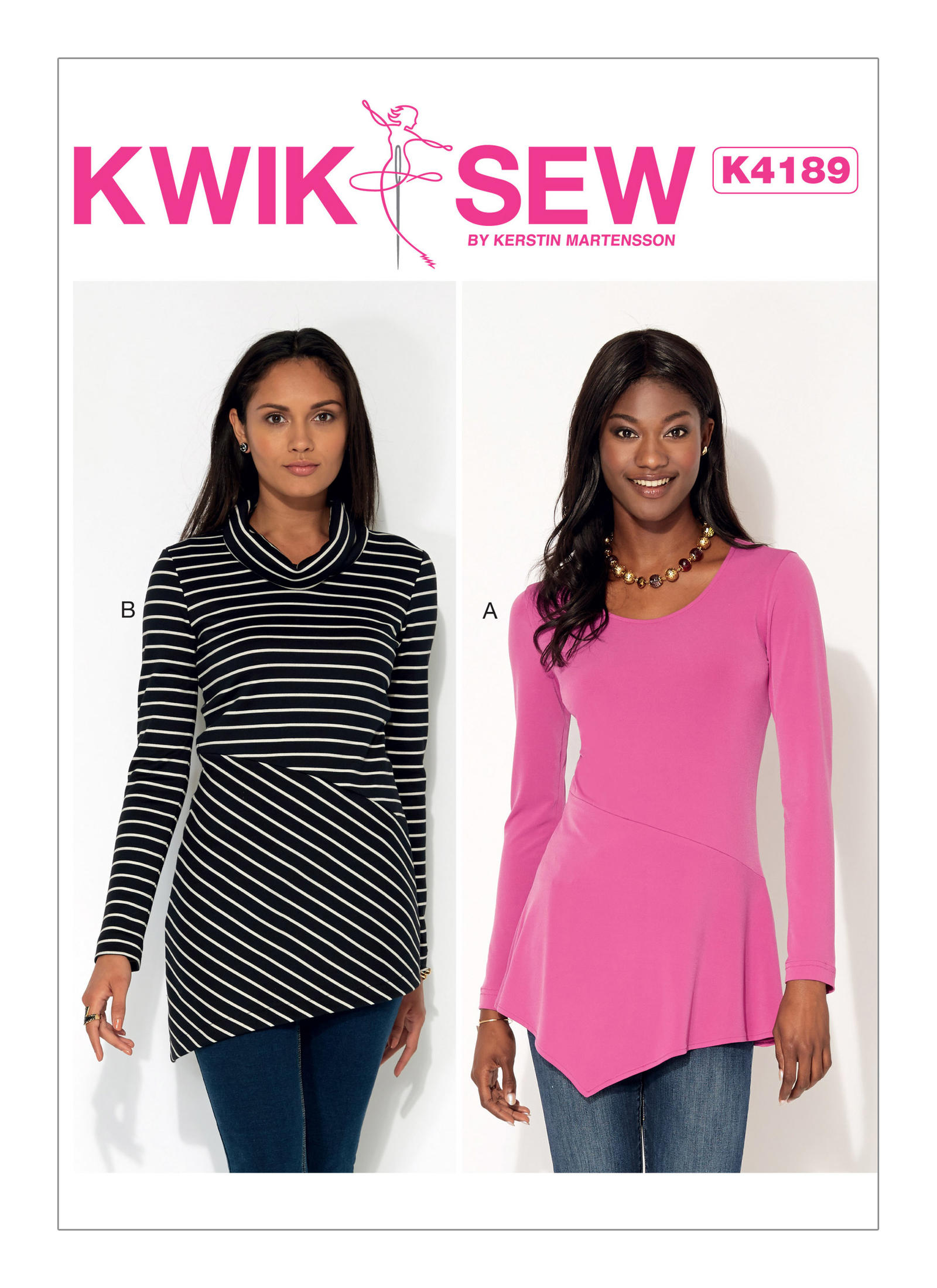 Kwik Sew 4189 Misses' Diagonal Waist-Seam Tops