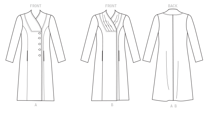 Kwik Sew 4198 Misses' Swan-Neck Coats