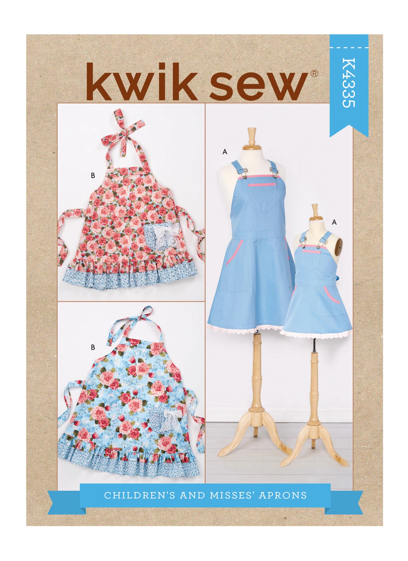 Kwik Sew 4335 Children's & Misses' Aprons