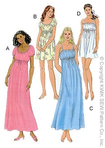 Kwik Sew 876  Nightgown pattern, Sewing patterns, Sewing pattern design