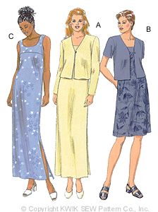 Kwik Sew 2846 Misses BIB OVERALL Style Dress and Jumper Pattern