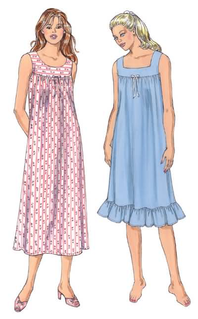 Night dress patterns store for ladies