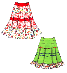 Kwik Sew 3581 Tiered Skirts