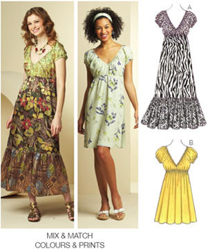 Kwik Sew K3676 Dresses Sewing Pattern, Size XS-S-M-L-XL