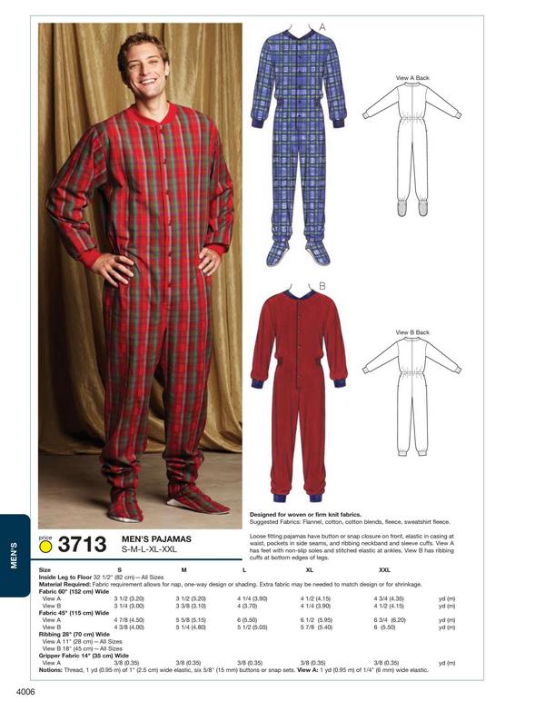 Kwik Sew 3713 Pajamas sewing pattern