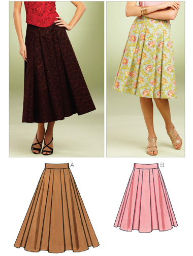 Kwik Sew 3852 Misses Full Skirts