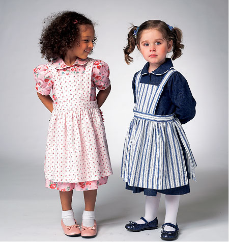 old fashioned pinafore dress