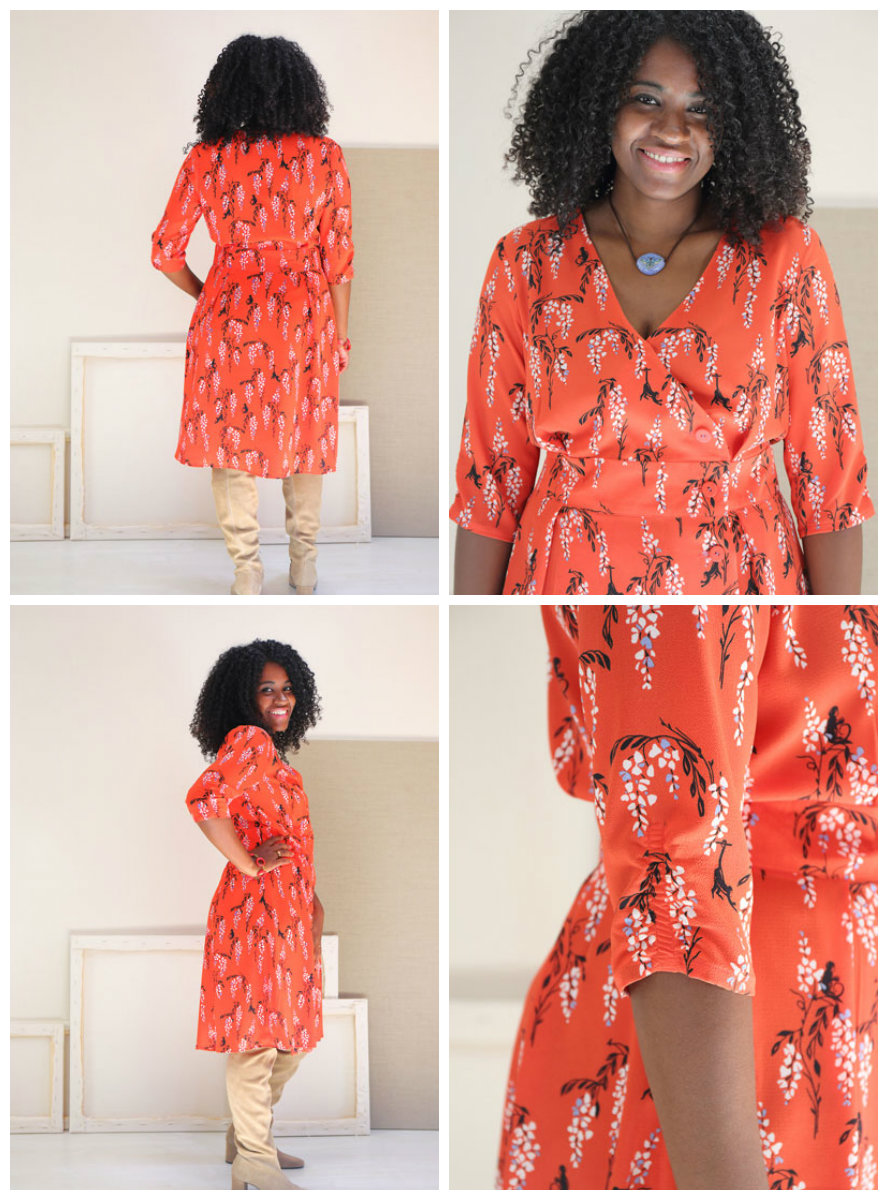 Liesl + Co. LC032SG1 Saint-Germain Wrap Dress Downloadable Pattern