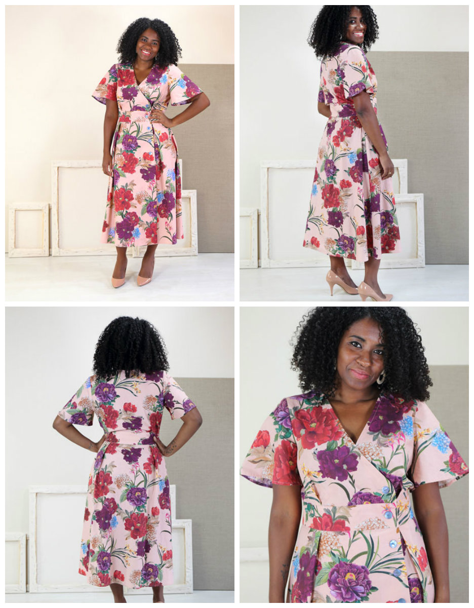 Liesl + Co. LC032SG1 Saint-Germain Wrap Dress Downloadable Pattern
