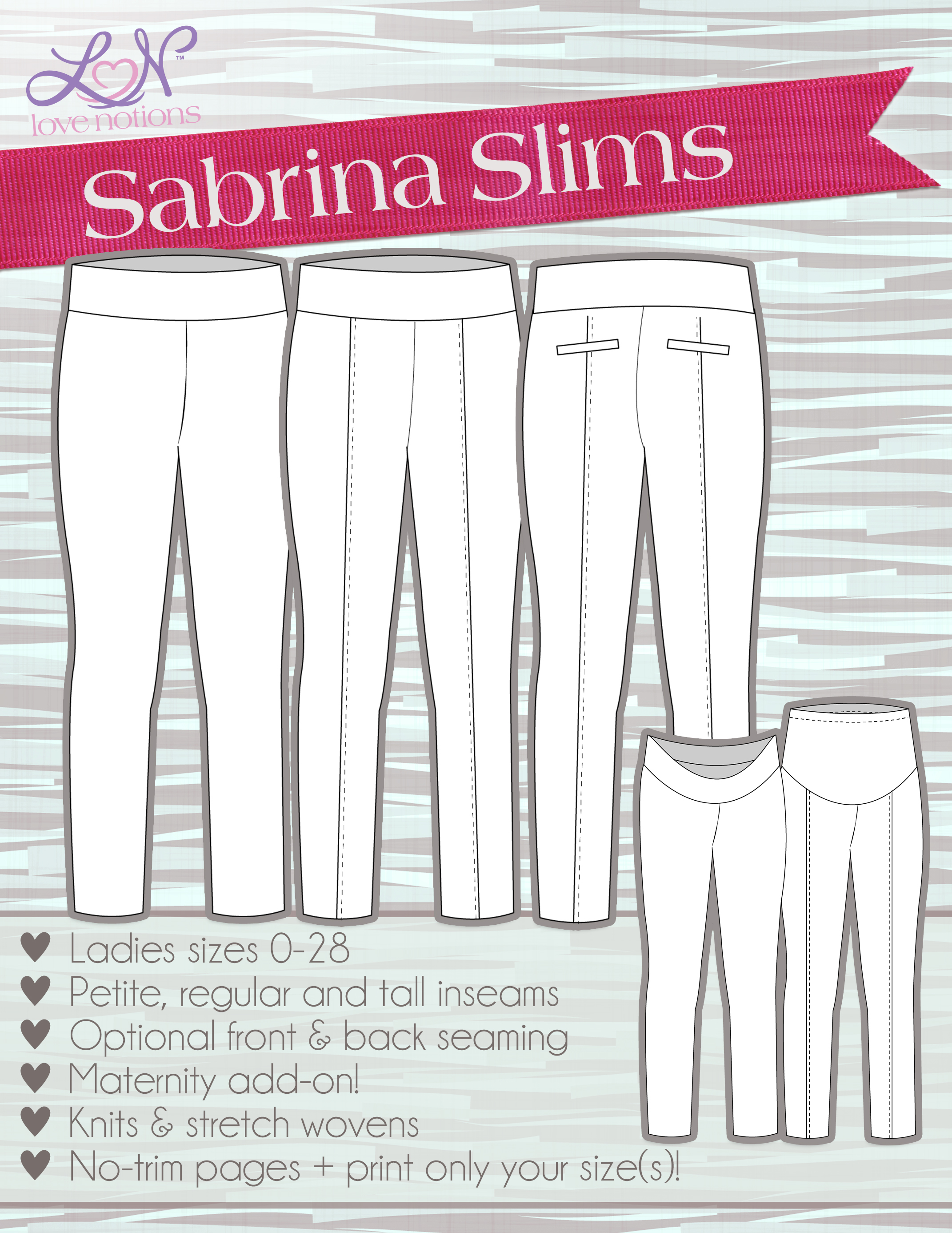 Zipper tutorial for the Sabrina Slims at Love Notions
