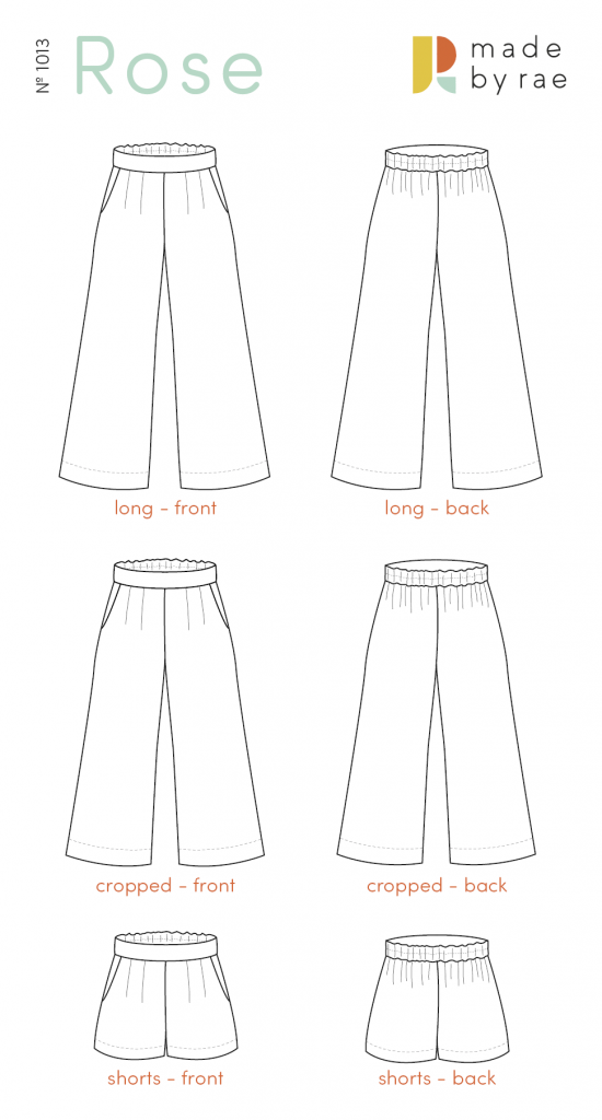 Made By Rae 1012 Rose Pants Downloadable Pattern