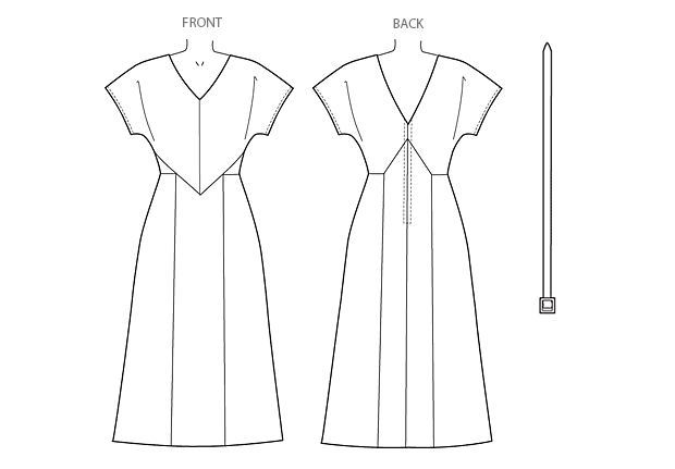 McCall's 7153 Misses' Dress and Belt