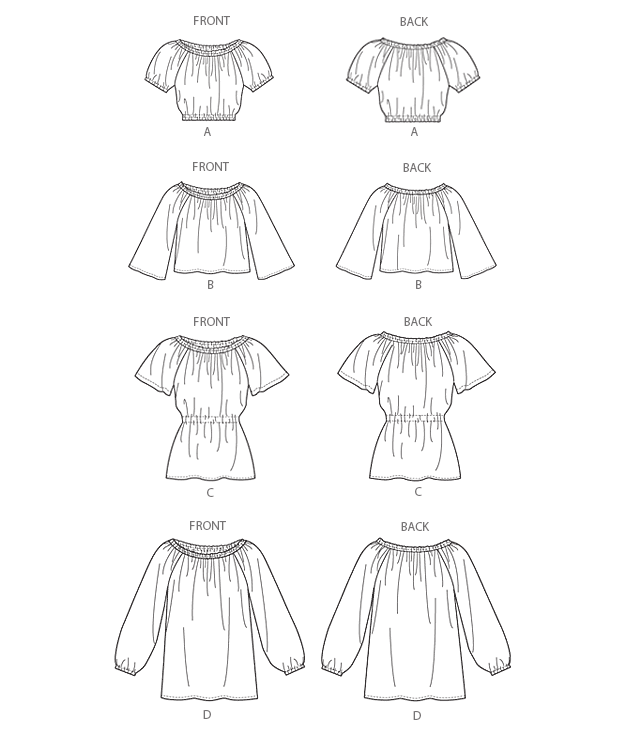 McCall's 7163 Misses' Tops