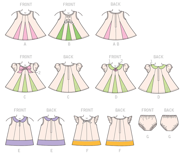 McCall's 7177 Infants' Dresses and Panties