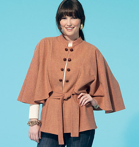 McCall's 7291 Misses' Capelets, Vest and Belt