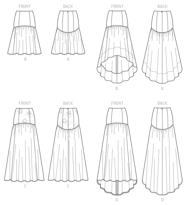 McCall's 7329 Misses' Gathered Skirts